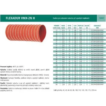 Hubice k vysavači HADICE FLEXADUR VMX-2N H - hadice pro odsávání při vysokých teplotách, průměr 127 mm, -85/+300°C