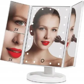 Zrcadlo PODSVÍCENÉ LED ZRCADLO NA MAKE-UP KOSMETICKÉ ZRCADLO ROZKLÁDACÍ STOJÍCÍ