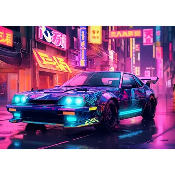 Plakát Plakát Noční Jízda v Neo-Tokiu bez rámu 42 x 29,7 cm