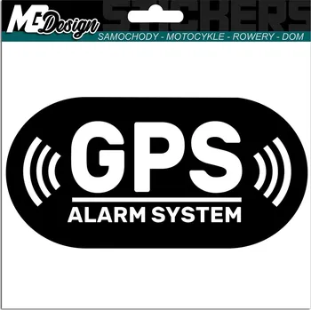 Samolepicí dekorace na vozidlo NÁLEPKA na auto GPS ALARM SYSTEM 8x15 cm