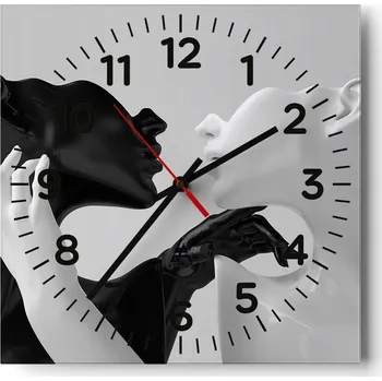 Hodiny Nástěnné hodiny do obýváku 40x40 Abstrakce Tiché hodiny Skleněné hodiny Bez hlučnosti