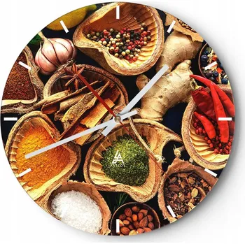 Hodiny Nástěnné hodiny do kuchyně 30x30 Gastronomie Skleněné hodiny do obýváku Tiché