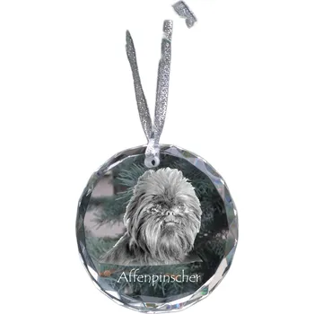 Vánoční ozdoba Opice pinč, personalizovaná vánoční koule s fotografií, ozdoba na vánoční stromek, medailon