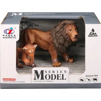 Figurka Zoolandia lev s mládětem 8,5-13 cm v krabičce