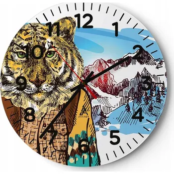 Hodiny Kuchyňské nástěnné hodiny 30x30 Abstrakce Moderní skleněné hodiny Tiché