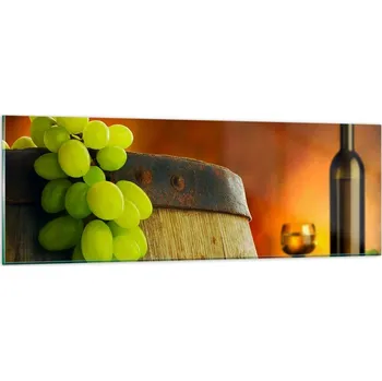 Obraz Obraz na skle do obývacího pokoje ložnice 90x30 hroznové víno obrazy na zeď sklo