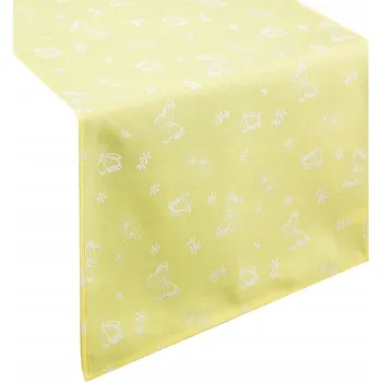 Prostěradlo Běhoun bílý, odstíny žluté 180 x 40 cm