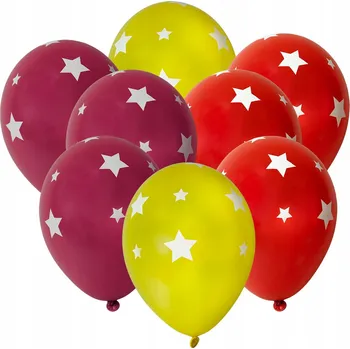 Balónek Balónky metalické ve tvaru hvězd (8 ks)