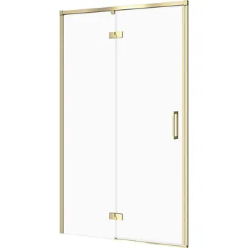 Sprchové dveře CERSANIT Sprchové dveře LARGA zlatá matná, levé 120x195 čiré sklo S164-068