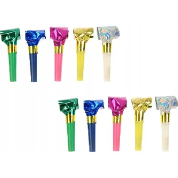 Party dekorace Id_2063 10 ks PÍŠŤALKY PÍŠŤALKA NAROZENINY DORT PARTY TRUBKY NA OSLAVU DĚTI