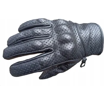 Moto rukavice Motocyklové rukavice kožené letní černé univerzální XXL - pro každý motocykl