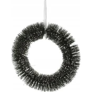 Vánoční dekorace VÁNOČNÍ VĚNEC na dveře LED zelený prům. 40 cm