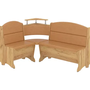 Slevadoma Rohová lavice SENATOR Barva: dub tacho, Materiál: koženka - bronz