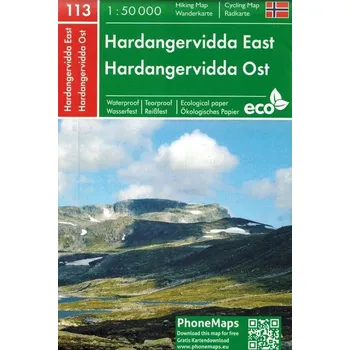 Hardangervidda zachód mapa turystyczna 1:50 000 Kolektiv autorů
