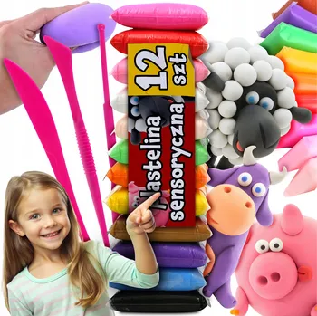 Modelovací hmota 12x MAGICKÁ MODELÍNA POLYMEROVÁ MODELÍNA SENSO PĚNOVÁ PLASTELÍNA PĚNOVÁ