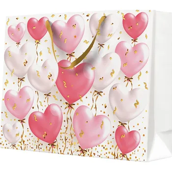 Dárková taška HEART BALLOONS ROSE, velká 541699
