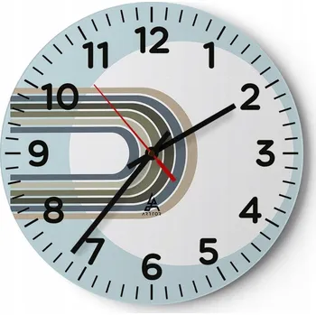 Hodiny Kuchyňské nástěnné hodiny 30x30 Abstrakce Moderní skleněné hodiny Tiché