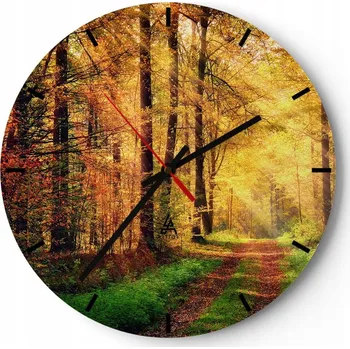 Hodiny Velké nástěnné hodiny 40x40 Krajina Skleněné hodiny Kulatý Tiché