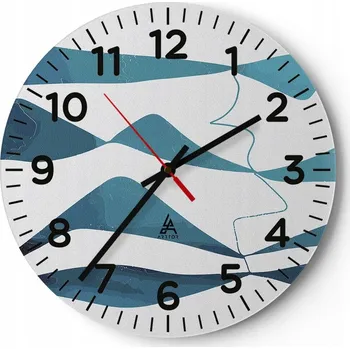 Hodiny Kuchyňské nástěnné hodiny 30x30 Minimalistické Moderní Skleněné hodiny Tiché