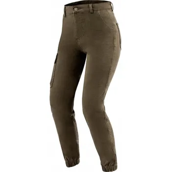 Moto oblečení Dámské motocyklové jeansy Ozone JANE Lady Jogger Fit Olive D34/30