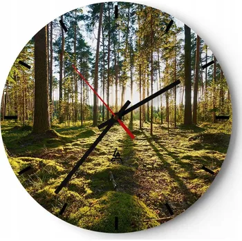 Hodiny Nástěnné hodiny do kuchyně 30x30 Krajina Skleněné hodiny do obýváku Tiché