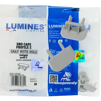 Bezpečnostní kamera 10x Záslepka pro LED profil LUMINES Z šedá