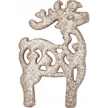 Vánoční dekorace Sada 3 ozdobných přívěsků s brokátovými ozdobami vánoční baňky