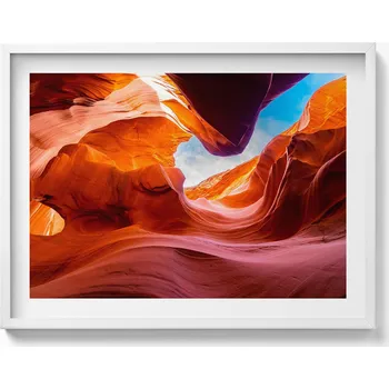 Obraz Dekorativní nástěnný obraz v rámu s grafikou Krajina skalního kaňonu 80x60 cm