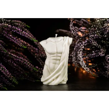 Svíčka Dekorativní sójová svíčka – řecký mužský tors