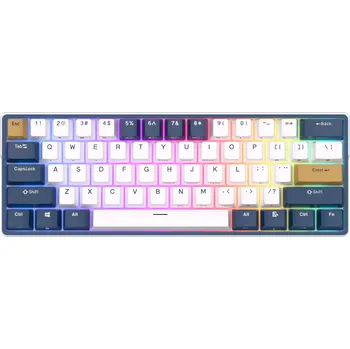 Klávesnice RK61 Plus Mechanická Klávesnice 60% Modré RGB Bílá Hotswap Bezdrátová 2.4G