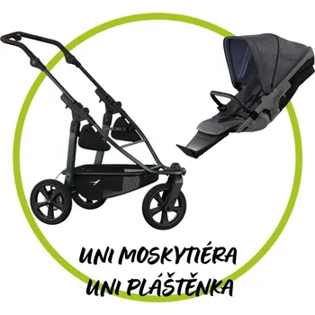 Kočárek TFK - Trends for Kids Akční set TFK Mono 3 frame - air chamber wheel + Sportovní sezení Premium + Pláštěnka + Moskytiéra