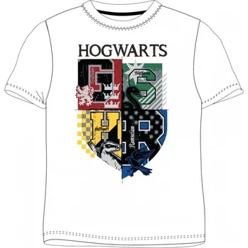 CHLAPECKÉ TRIČKO HARRY POTTER HOGWARTS bílé 158