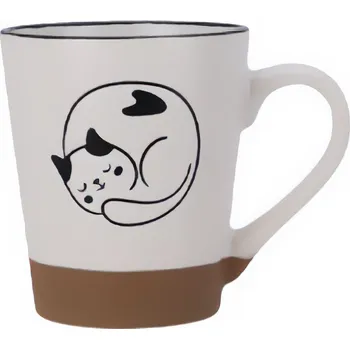 Siaki Kameninový hrnek, 360 ml, s motivem kočky