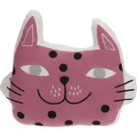 Home Styling Collection Dětský polštář s potiskem, 35 x 40 cm, bavlna, růžová kočka