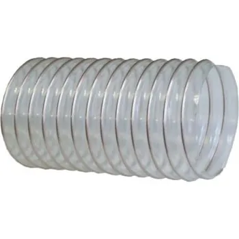 Ventilační potrubí HADICE FLEXADUR PU-1N AE O - Hadice dle FDA na odsávání abrazivní materiálů odolná vlhkosti, -40/+100°C, průměr 100 mm