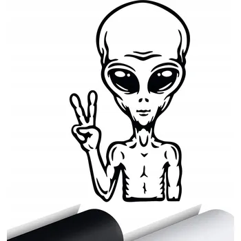 Samolepicí dekorace na vozidlo NÁLEPKA na auto MIMOZEMŠŤAN UFO MIMOZEMŠŤAN VESMÍR 15x9