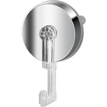 Věšák - chrom / transparent, š. 65 mm, v. 104 mm, hl. 35 mm (12110100) RIDDER