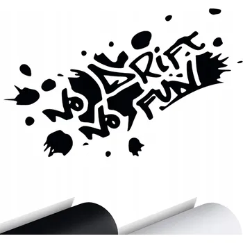 Samolepicí dekorace na vozidlo SAMOLEPKA na auto DRIFT FUN 9x15 cm