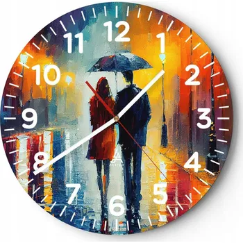 Hodiny Kuchyňské nástěnné hodiny 30x30 Pár Moderní skleněné hodiny Tichý obývací pokoj
