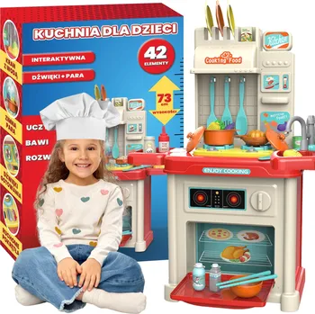 Dětská kuchyňka Dětská kuchyňka s kohoutkem a příslušenstvím, 42 dílů, vícebarevná