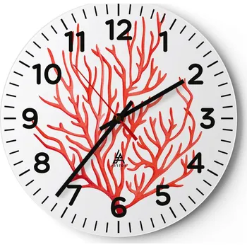 Hodiny Kuchyňské nástěnné hodiny 30x30 Rafa Moře Moderní skleněné hodiny Tiché
