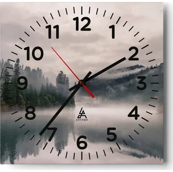 Hodiny Nástěnné hodiny do obýváku 40x40 Krajina Bezhluczne Skleněné hodiny Tiché