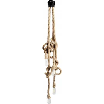 Lampa, svítidlo jutový provaz konopí 4xE27 2m