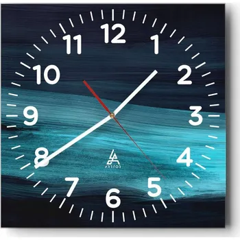 Hodiny Nástěnné hodiny do obýváku 40x40 Tmavé Bez Hlučné Hodiny na skle Tiché