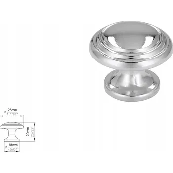 Nábytkové kování Nábytková úchytka SIRO 489-26ZN1 chrom lesklý