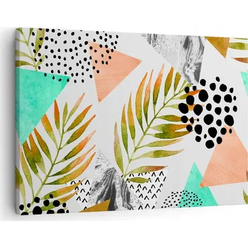 Obraz Obraz na plátně do obýváku ložnice 70x50 palmový list obrazy na zeď