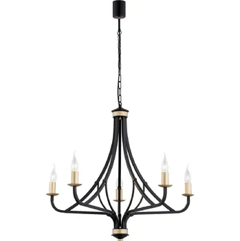 Argon Lorenzo závěsné svítidlo 5x7 W černá-zlatá 2171