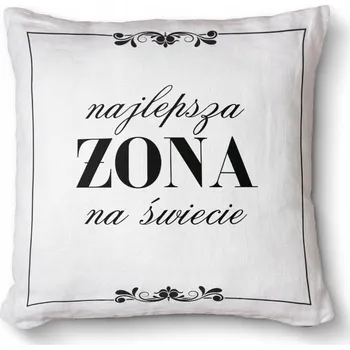 Dekorativní polštářek Pohodlný dekorativní polštář s potiskem 40x40 - Nejlepší manželka na světě