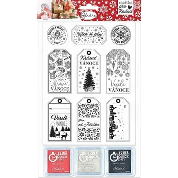 Dětské razítko Vánoční vízačky - gumová razítka, sad