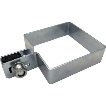 Pletivo Příchytka plotového panelu na sloupek 80x80 - koncová, zinková